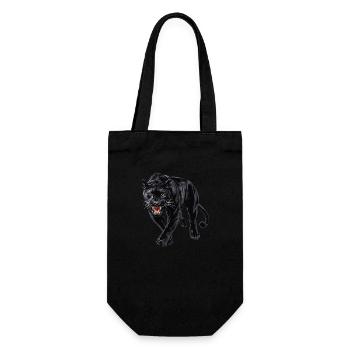 Panther - Geschenkbeutel für Flaschen - Schwarz - Vorne