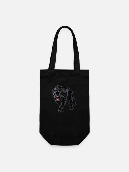 Panther - Geschenkbeutel für Flaschen - Schwarz