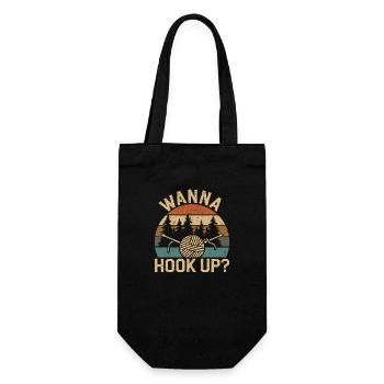 Yarn and humor combined - Gift Bag for Bottles - black - Front