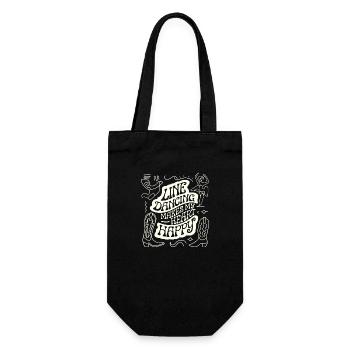 Girl power in line dance style - Gift Bag for Bottles - black - Front
