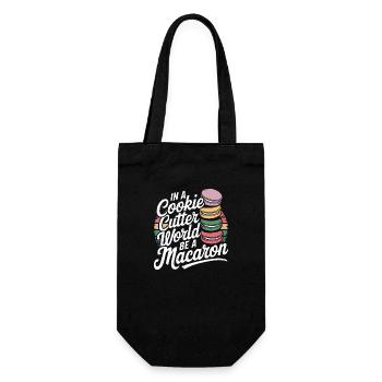 Be like a colorful macaron - Gift Bag for Bottles - black - Front