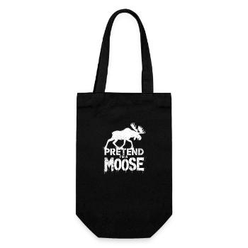 Elch-Humor für Tierfreunde - Geschenkbeutel für Flaschen - Schwarz - Vorne