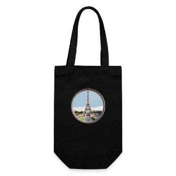 Eiffelturm - Geschenkbeutel für Flaschen - Schwarz - Vorne