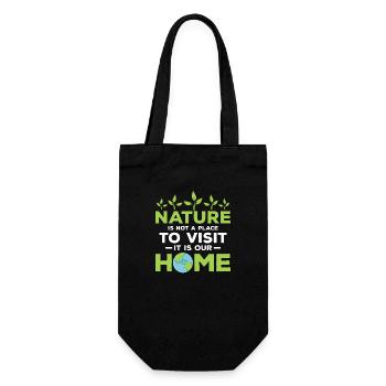 Nature Is Not A Place To Visit Planet Earth Day - Gift Bag for Bottles - black - Front