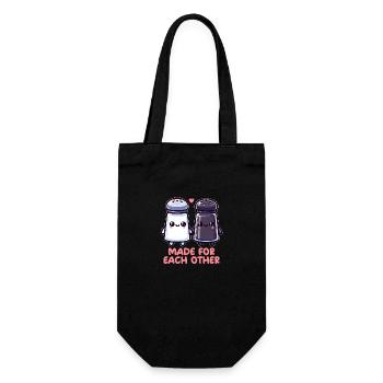 Salt and pepper - Gift Bag for Bottles - black - Front
