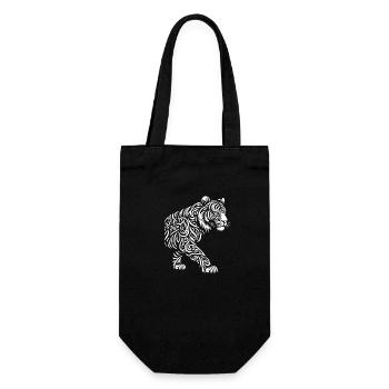 Tribal Tiger - Gift Bag for Bottles - black - Front