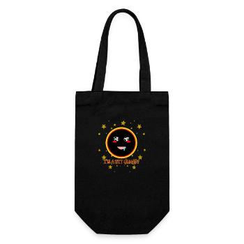 trou noir affamé mignon Kawaii illustration - Sac à bouteille - noir - Devant