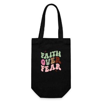 Faith Over Fear - Gift Bag for Bottles - black - Front