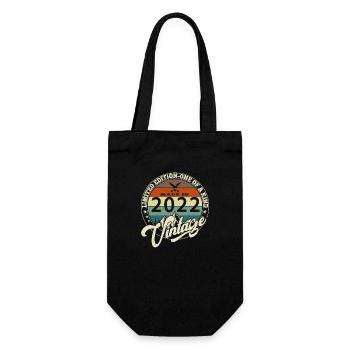 Vintage 2022 Best of 2022 - 3 Year Old Birthday - Gift Bag for Bottles - black - Front