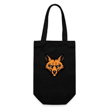 Fuchs Kopf Tier - Geschenkbeutel für Flaschen - Schwarz - Vorne