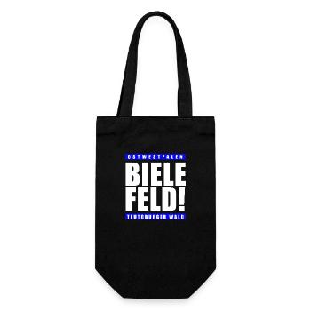 Bielefeld Ostwestfalen Teutoburger Wald - Geschenkbeutel für Flaschen - Schwarz - Vorne
