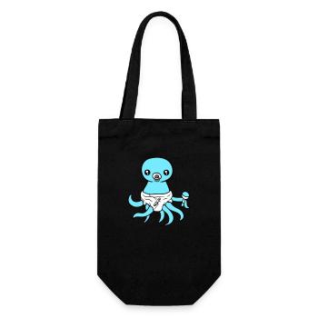 Octopus Bébé Hochet Couche Sucette Enfant Né - Sac à bouteille - noir - Devant