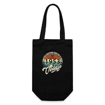 Vintage 1953 Best of 1953 - 72 Year Old Birthday - Gift Bag for Bottles - black - Front