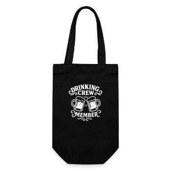 Drinking Crew Bier - Geschenkbeutel für Flaschen - Schwarz - Vorne