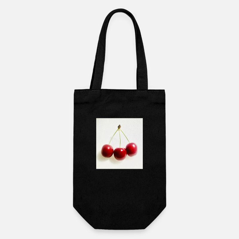 Kirsche - Geschenkbeutel für Flaschen - Schwarz