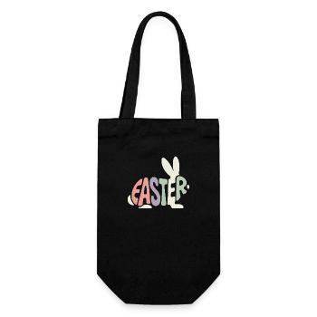 Lapin de Pâques - Logo de Pâques - Sac à bouteille - noir - Devant