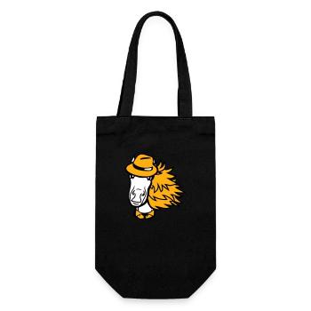 cheval homme chapeau costume cravate détective garçon cool - Sac à bouteille - noir - Devant