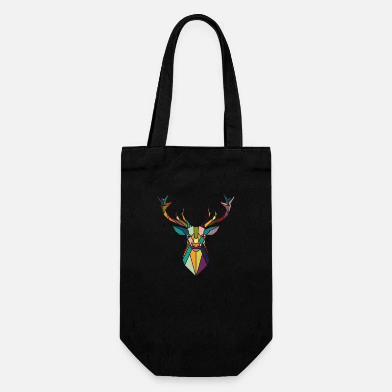 Hirsch - Geschenkbeutel für Flaschen - Schwarz