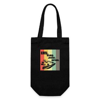 Eat Sleep Jetski RepeatJet Ski Cadeau Retro - Sac à bouteille - noir - Devant