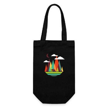 Colorful mountains bear - Gift Bag for Bottles - black - Front