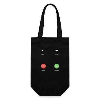 Call - Gift Bag for Bottles - black - Front