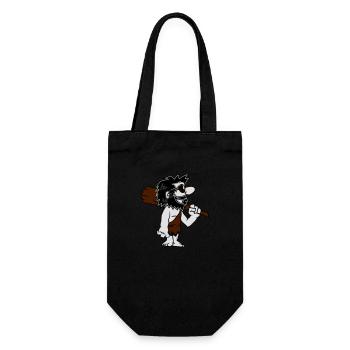 Caveman funny comic sunglasses - Gift Bag for Bottles - black - Front