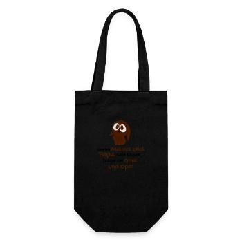 Wenn Mama und Papa nein sagen - Geschenkbeutel für Flaschen - Schwarz - Vorne