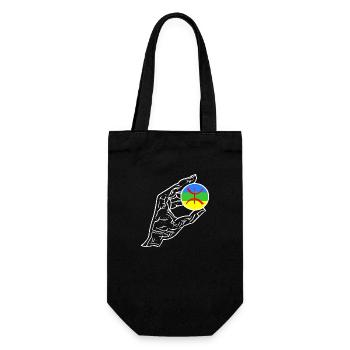 Drapeau de la main Amazigh - Sac à bouteille - noir - Devant