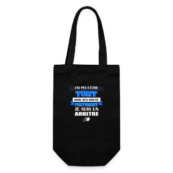 J'ai peut-être tort t-shirt arbitre cadeau homme - Sac à bouteille - noir - Devant