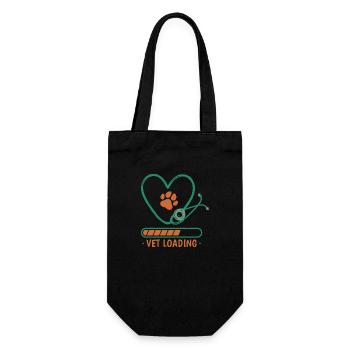 Tierarzt Ausbildung Tierärztin Tierarzthelfer Tier - Geschenkbeutel für Flaschen - Schwarz - Vorne