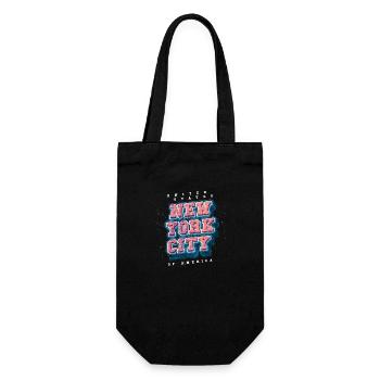 New York City NYC États-Unis America City Font - Sac à bouteille - noir - Devant