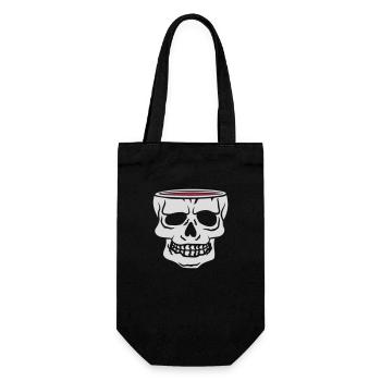 Drink Cup Skull Horror - Gift Bag for Bottles - black - Front