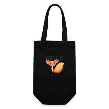 Bonjour Renard Bienvenue Animal en peluche - Sac à bouteille - noir - Devant