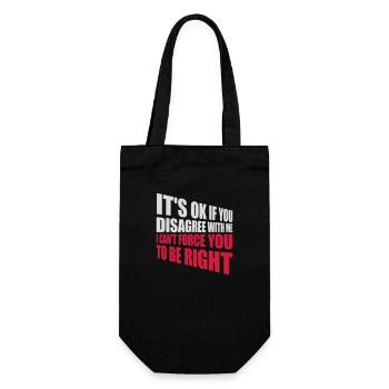 you disagree with me - Gift Bag for Bottles - black - Front