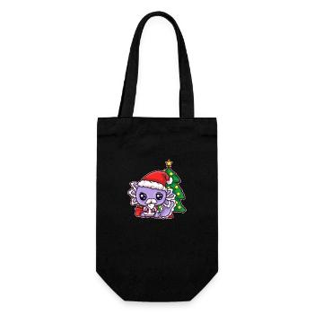 AXOLOTL CHRISTMAS DESIGN 3 - Geschenkbeutel für Flaschen - Schwarz - Vorne