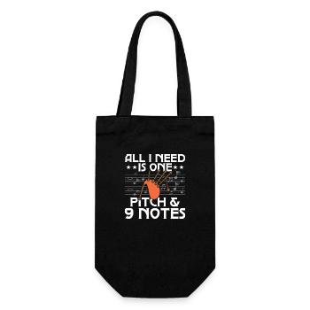 All I Need Is One Pitch & 9 Notes Bagpipe Bagpiper - Geschenkbeutel für Flaschen - Schwarz - Vorne