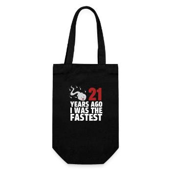 Il y a 21 ans, j’étais le plus rapide - Sac à bouteille - noir - Devant