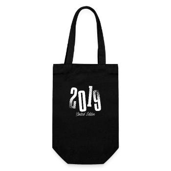 2019 Year of birth Birthday Year of construction born - Gift Bag for Bottles - black - Front