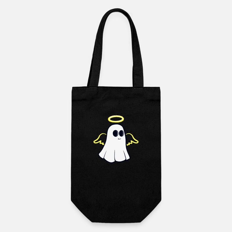 Schutzengel Gespenst - Geschenkbeutel für Flaschen - Schwarz