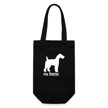 Dog Hund - Geschenkbeutel für Flaschen - Schwarz - Vorne
