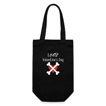 Je déteste la Saint-Valentin - Sac à bouteille - noir - Devant