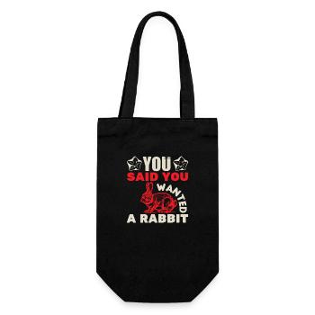 YOU SAID YOU WANTED A RABBIT - Gift Bag for Bottles - black - Front
