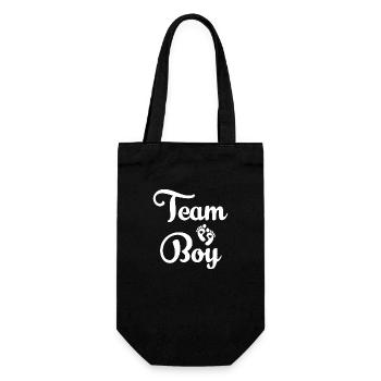 Pregnancy Baby shower Babyshower Boy Girl - Gift Bag for Bottles - black - Front