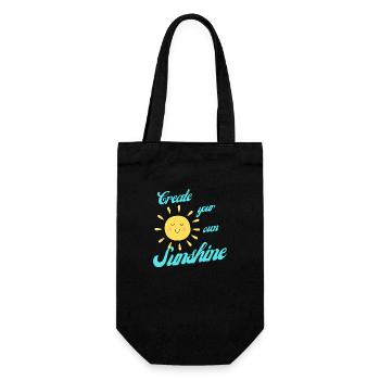 Create your own Sunshine - Geschenkbeutel für Flaschen - Schwarz - Vorne