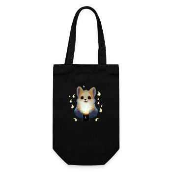 Corgi Geist - Geschenkbeutel für Flaschen - Schwarz - Vorne