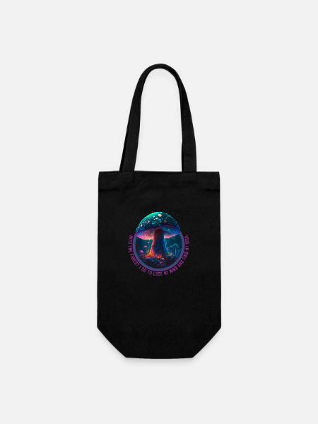 Mushrooms Mushrooms Mushroom Pickers Botany Nature Forest - Gift Bag for Bottles - black