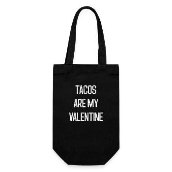 Tacos Are My Valentine Funny Valentine's Day - Gift Bag for Bottles - black - Front