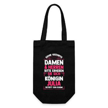Vorname Julia - Geschenkbeutel für Flaschen - Schwarz - Vorne