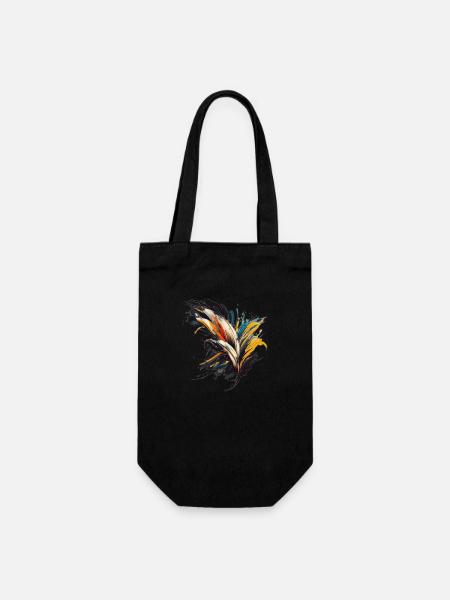 The Art of Modern Brushstrokes - Gift Bag for Bottles - black