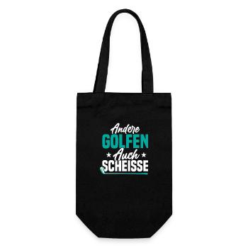 Andere Golfen Auch Scheisse Golfer Golfspieler - Geschenkbeutel für Flaschen - Schwarz - Vorne